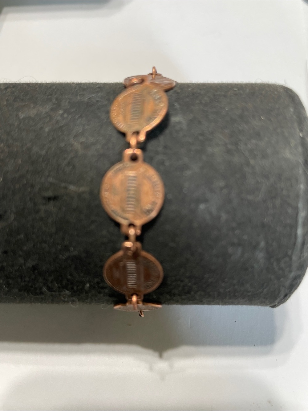 Copper Coin Link Bracelet